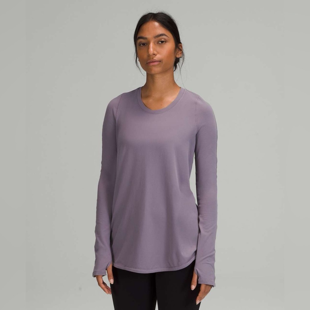 Lululemon Tuck and Flow Long Sleeve Shirt in Dusky Lavender Size 10